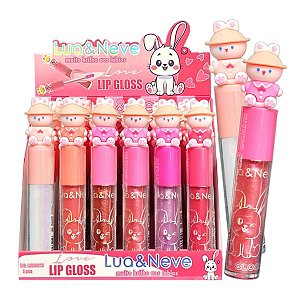 Lua e Neve - Lip Gloss Fofo Coelho Glitter LN09029 - 24 Und