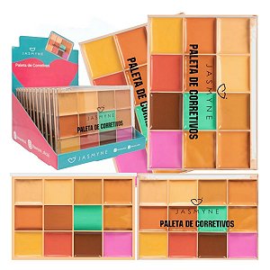 Jasmyne - Paleta de Corretivo 12 Cores JS06116 - 12 Und