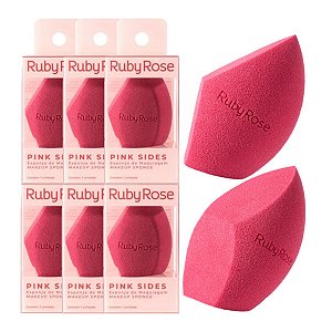 Ruby Rose - Esponja de Maquiagem Pink Side - 06 Unid