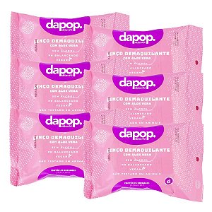 Dapop - Lenço Demaquilante Aloe Vera Vegano DP2224 - 12 Und