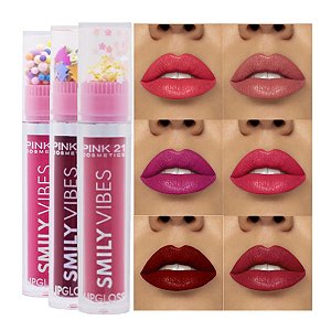 Pink 21 - Lip Gloss Smily Vibes CS3099 B - 6 Und