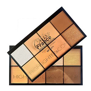 Miss France - Paleta de Contorno e Iluminador MF1271 - Cor 1