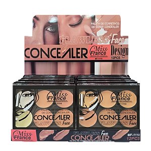 Miss France - Paleta de Corretivo Flawless MF1110 - 12 Und