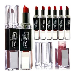 Lua e Neve - Lip Gloss e Batom c/ Espelho LN08008 - 12 Und