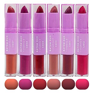 Ruby Rose - Batom Duo Vitamina E Mood HB8614 G2 - 06 Unid
