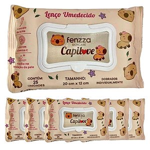 Fenzza - Lenço Demaquilante Capilove Capivara FZ53013 - 6 Un