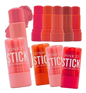 Pink 21 - Blush Cremoso Stick Bastão CS5664 - 6 Und