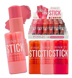 Pink 21 - Blush Cremoso Stick Bastão CS5664 - 24 Und