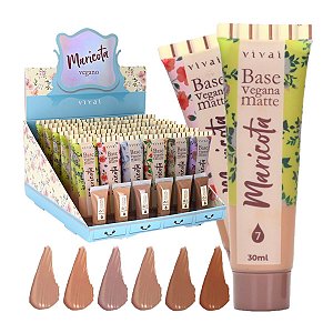 Vivai - Base Facial Vegana Matte Tons Médios 7 a 12 - 36 Unid