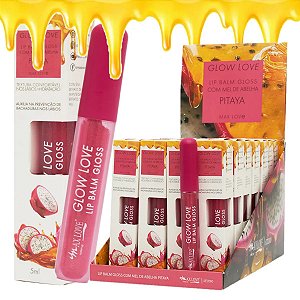Max Love - Lip Balm Gloss Glow Mel de Abelha e Pitaya 414 - 28 Und