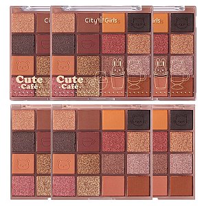 City Girls - Paleta de Sombras Cute Cafe CG367 - 6 Und