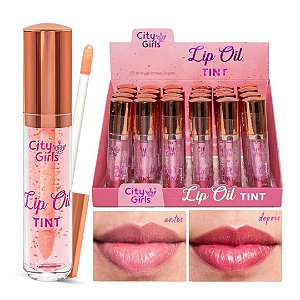 City Girls - Lip Oil Tint com Particulas Douradas CG200 - 24 Und