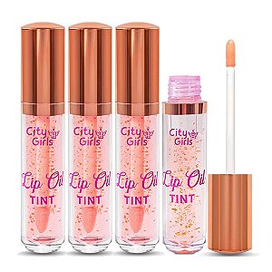 City Girls - Lip Oil Tint com Particulas Douradas CG200 - 6 Und