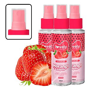Face Beautiful - Body Splash Morango Vegano FB529 - 6 Und
