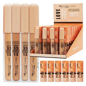 Max Love - Corretivo Liquido Matte FPS35 104 a 107 - 28 Und