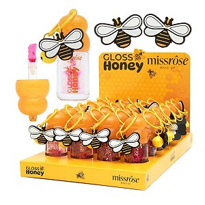 Miss Rose - Lip Gloss Honey Chaveiro Abelha BX7701 - 24 Und