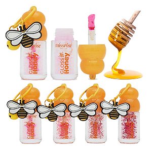 Miss Rose - Lip Gloss Honey Chaveiro Abelha BX7701 - 4 Und