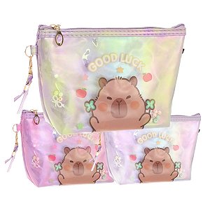 Cisne - Necessaire de Capivara Good Luck NECC02KP - 12 Und