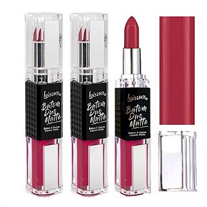 Luisance - Batom Duo Matte com Espelho Maça do Amor - 06 Un