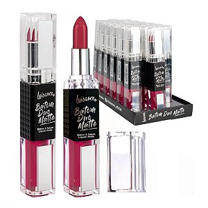 Luisance - Batom Duo Matte com Espelho Maça do Amor - 18 Un