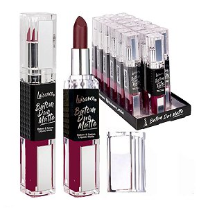 Luisance - Batom Duo Matte com Espelho Vinho - 18 Un