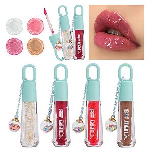 Miss Rose - Lip Gloss com Chaveiro Lipkey Star - 04 Und