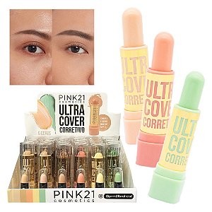 Pink 21 - Corretivo Stick Ultra Cover CS5355 - 24 Und