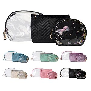 Cisne - Kit 3 Necessaire NECC17GD