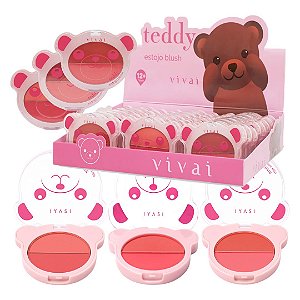 Vivai - Estojo de Blush Duo Teddy VV4076 - 24 Und