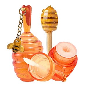 Jummyju - Lip Gloss Honey Pote de Mel c/ Chaveiro JMJLPHN001