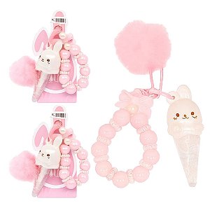 Amor Anjo - Lip Oil Coelho Fofo Chaveiro e Pompom - COR 01