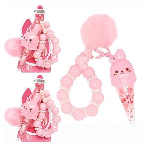 Amor Anjo - Lip Oil Coelho Fofo Chaveiro e Pompom - COR 02