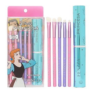 Fenzza - Kit de Pinceis c/ Estojo Princesa DIS135 - 06 Kits
