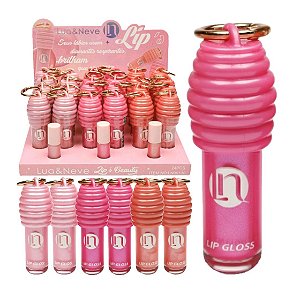 Lua e Neve - Gloss Mel Colorido Chaveiro LN09130 - 24un