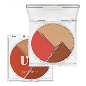Vivai - Trio Blush Iluminador e Contorno VIV 1120 - Cor A