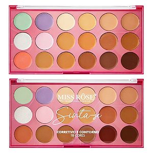 Miss Rose - Paleta Corretivo e Contorno 18 Cores - UNIT