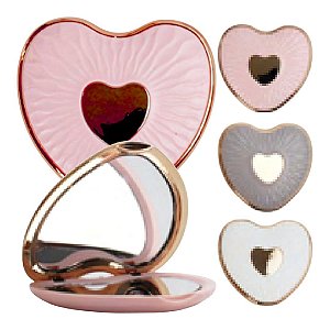 Meilys - Espelho Duplo de Luxo Coração MES018 - Branco