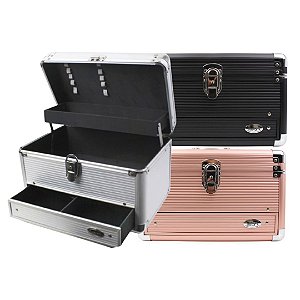 Cisne - Maleta de Aluminio para Maquiagem A154 - PRATA