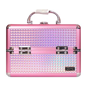 Cisne - Maleta de Aluminio para Maquiagem A142 - ROSA
