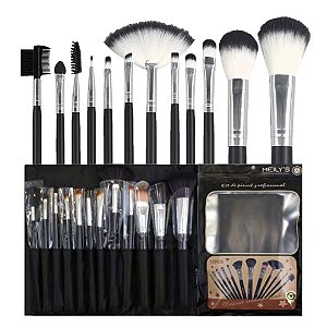 Meilys - Kit 12 Pincel Profissional com Estojo MKP165