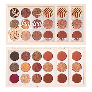 SP Colors - Paleta de Sombras Tropical Paradise SP347 - 12 Und