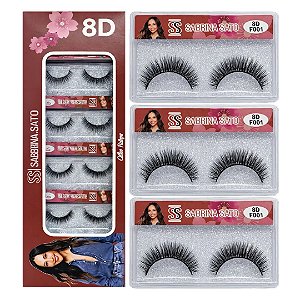 Sabrina Sato - Cilios Postiços 8D F001 SP3171 - 10 Pares