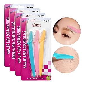 Miss France - Navalha para Sobrancelhas Kit c/3 MF3862 - 06 Kits