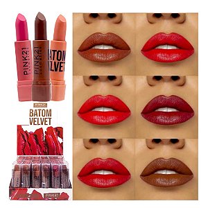 Pink 21 - Batom Velvet CS5732B - 48 Und
