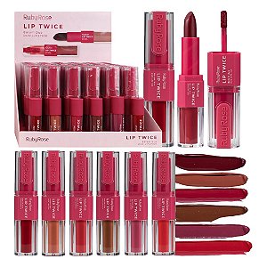 Ruby Rose - Batom Duo Lip Twice L6101 G2 - 36 Und