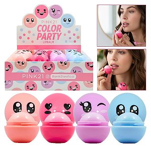 Pink 21 - Lip Balm Color Party CS5826 - 24 Und