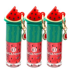 Lua e Neve  - Lip Gloss Melancia Chaveiro LN09217 - 06 Und