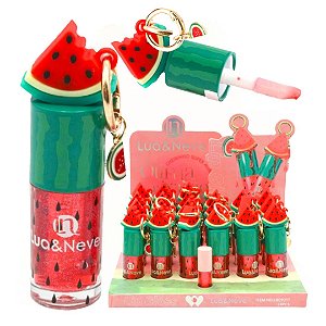 Lua e Neve  - Lip Gloss Melancia Chaveiro LN09217 - 24 Und