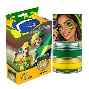 Color Make - Tinta Cremosa Facial Copa Brasil
