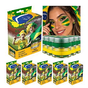 Color Make - Tinta Cremosa Facial Copa Brasil - 10 Und